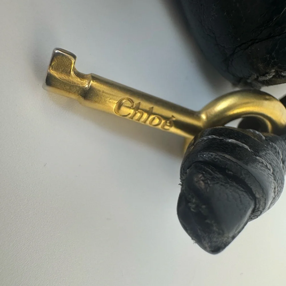 Chloé Paddington Rare Two-Tone Studded Zip Wallet Key Detail Chloé Continental - Picture 6 of 16